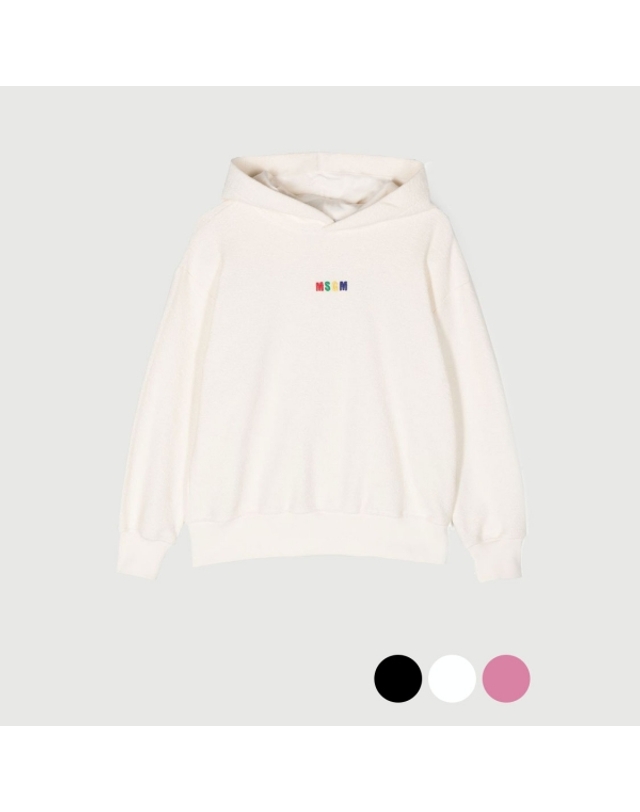 엠에스지엠 키즈 엠에스지엠키즈 [MSGM KIDS] 키즈 후드티셔츠 FELPA CAPP. OVER JUNIOR MS029321 (3 COLOR) 화이트 착용컷