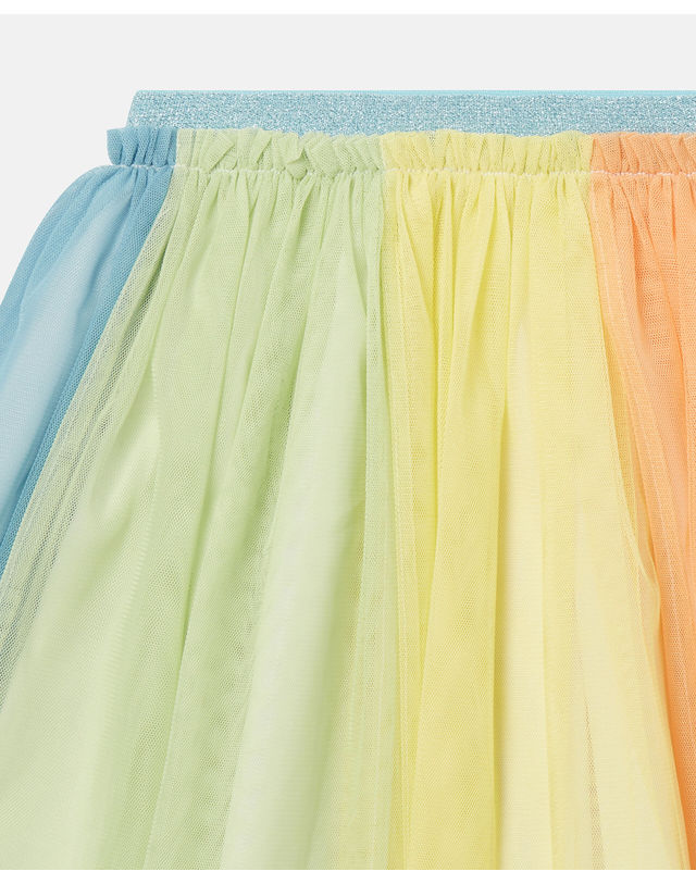 스텔라맥카트니키즈 [STELLA MCCARTNEY] 스텔라맥카트니 키즈 튤 스커트 COLOURFUL TULLE SKIRT TS7A01-Z1119 레드 착용컷