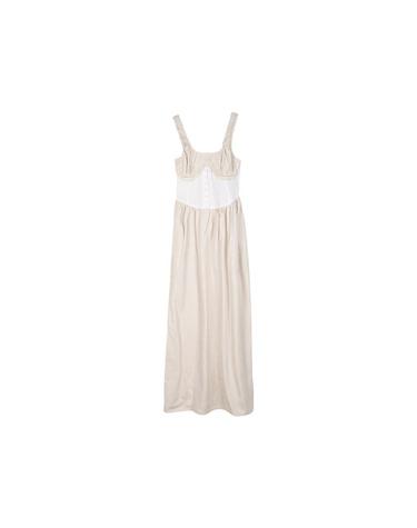 타치클로딩 여성 MAXI EMBROIDERED DRESS 아이보리 Magnolia-IV