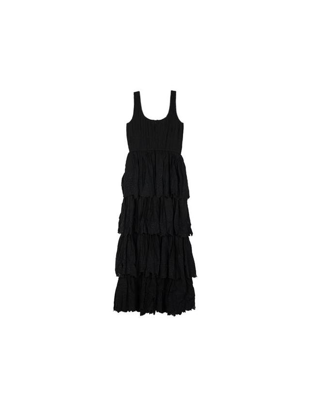 타치클로징 타치클로딩 여성 MAXI EMBROIDERED DRESS 블랙 Magnolia-BK 착용컷