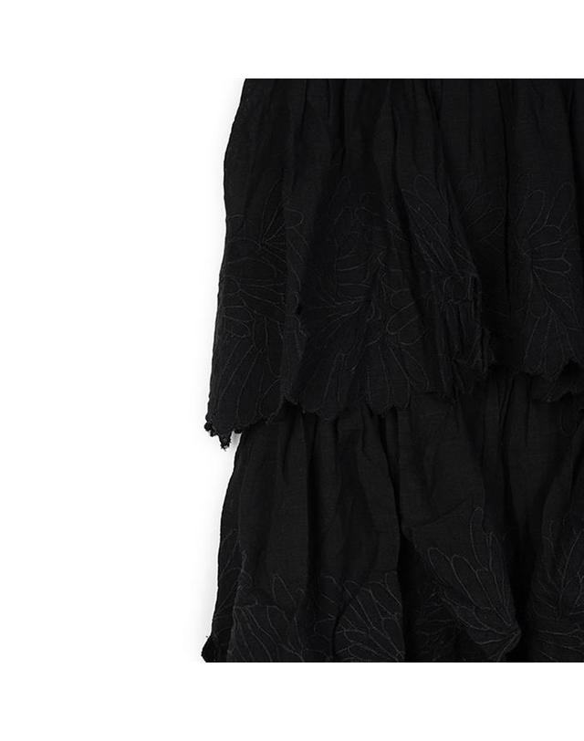 타치클로징 타치클로딩 여성 MAXI EMBROIDERED DRESS 블랙 Magnolia-BK 착용컷