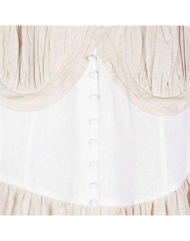타치클로징 타치클로딩 여성 MAXI EMBROIDERED DRESS 아이보리 Magnolia-IV 착용컷