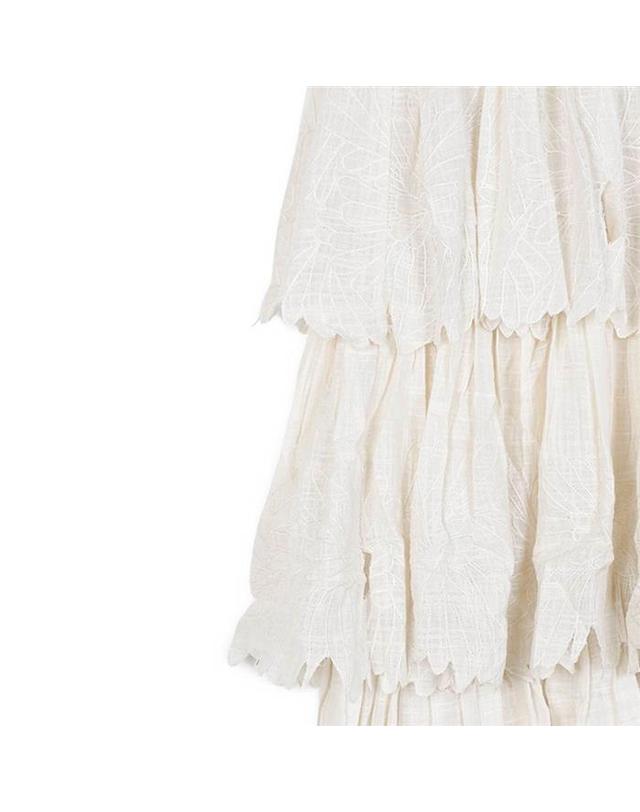 타치클로징 타치클로딩 여성 MIDI BICOLOR DRESS 베이지 Nasser-BEIV 아이보리 착용컷