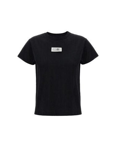 26SS 메종마르지엘라 여성 MM6 NUMERIC 넘버릭 코튼 반팔 티셔츠 블랙 S52GC0327 M20170 900