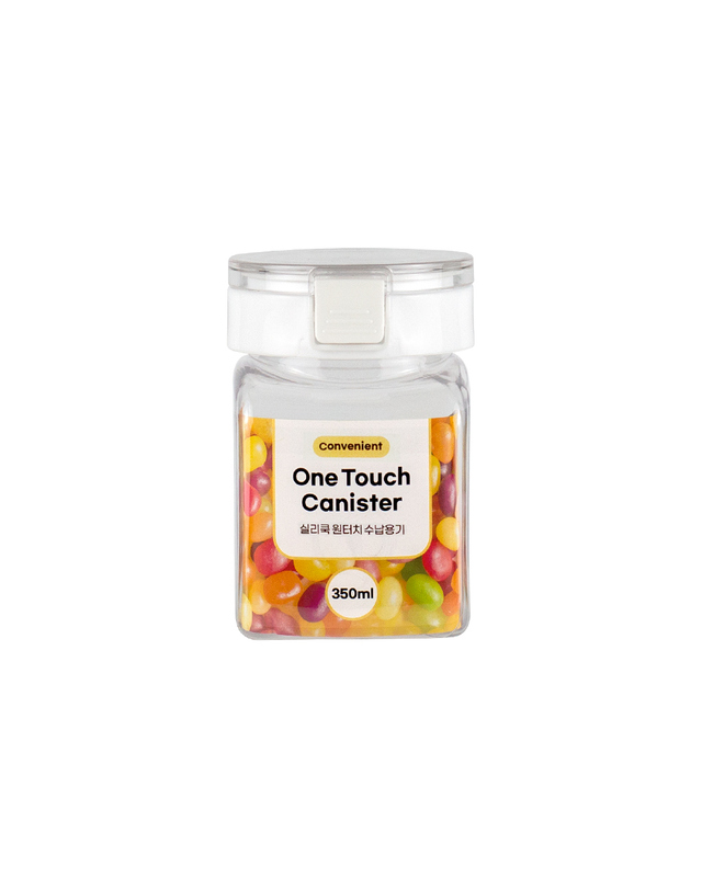 실리쿡 버튼 원터치보관용기 350ml 착용컷