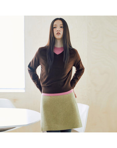 울 블렌드 미니 스커트_AWWSKQ41030