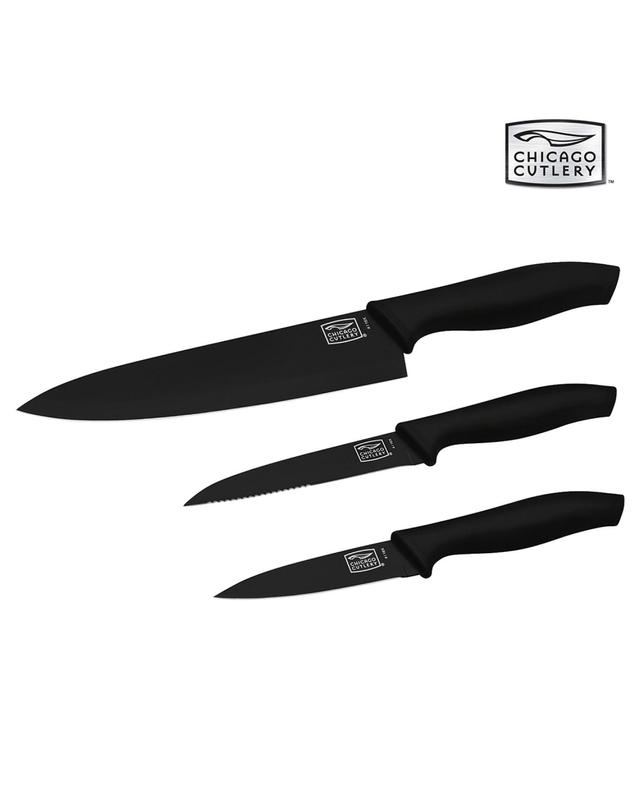 시카고커트러리 시카고커틀러리 비비드 블랙 3pc 세트 착용컷