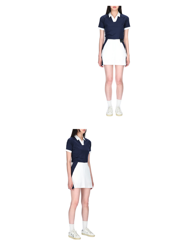 캘러웨이 캘러웨이 컬러블록 스커트 CGKBSD39 123 여성 치마바지 착용컷