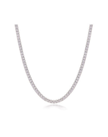 디아모모 Princess-cut Tennis Necklace 42cm