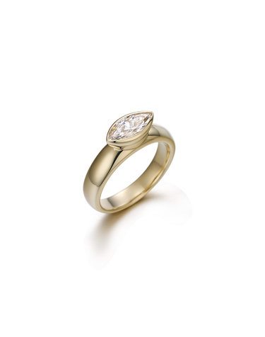 디아모모 Marquise-cut Bazel Bold Ring