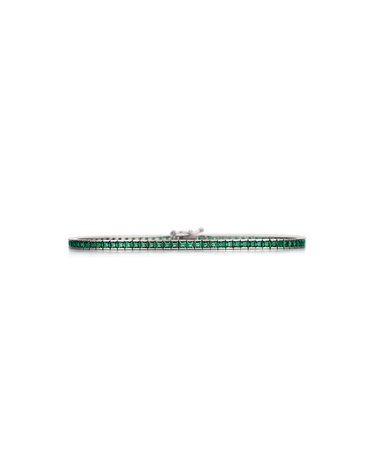 디아모모 MOMO Green Emerald Tennis Bracelet 17cm