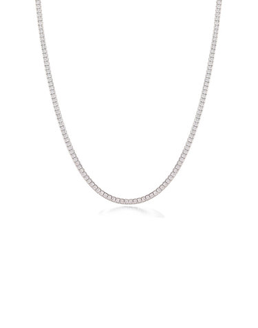 디아모모 Princess-cut Tennis Necklace Small 38cm