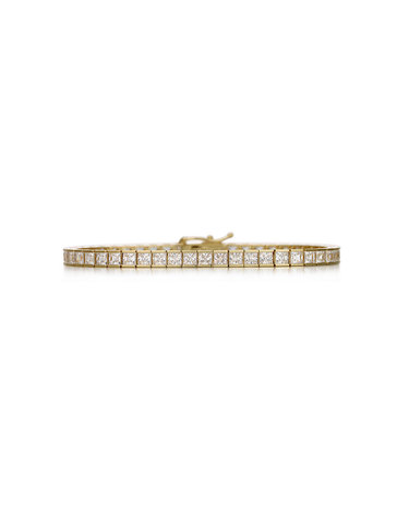 디아모모 Princess-cut Glam Tennis Bracelet 17cm