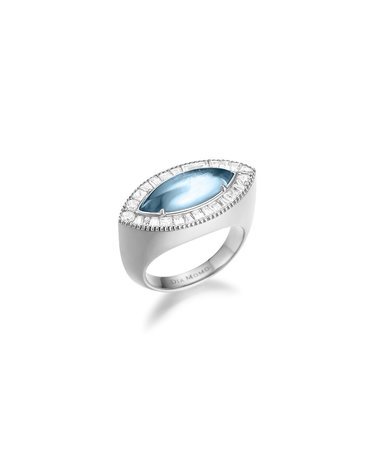 디아모모 [랩그로운 다이아몬드] Evil eye Aquamarine Ring
