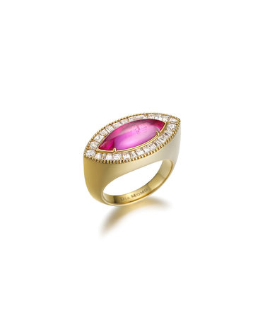 디아모모 [랩그로운 다이아몬드] Evil eye Pink Sapphire Ring
