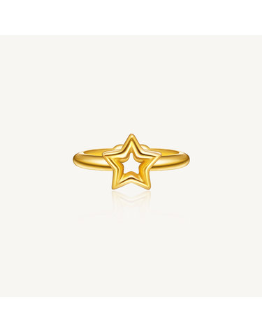 플로우 스타 돌반지 24K 순금 0.5g