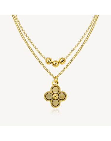 채움 크로버 볼 체인 목걸이 24K 순금 7.5g