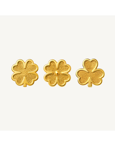 순금 행운의 클로버 납작 콩알금 24K 0.5g
