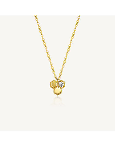브릴리언트 허니콤 목걸이 24K 순금 3.75g