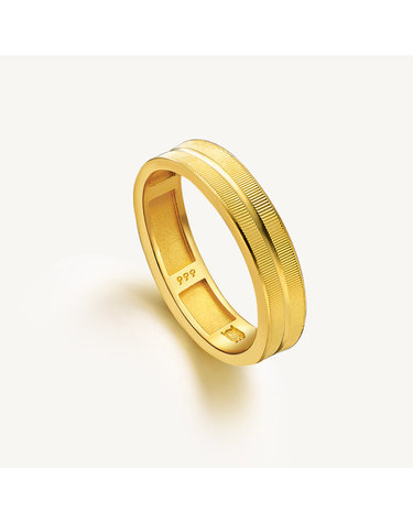 크로스컷 레이어드 반지 24K 순금 5.625g