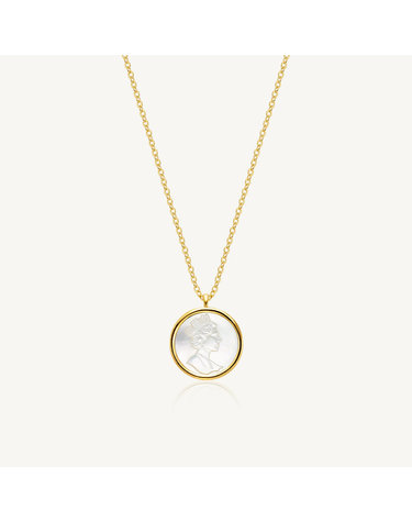 엘리자베스 화이트 쉘 목걸이 24K 순금 3.75g