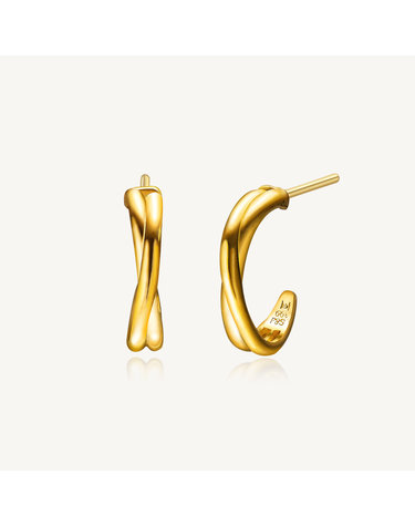 더블 라인 귀걸이 24K 순금 3g