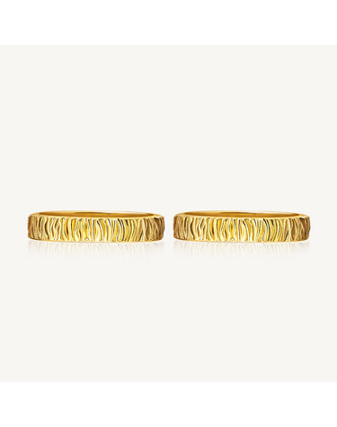 베이직 우드 커플링 반지 24K 순금 3.75g