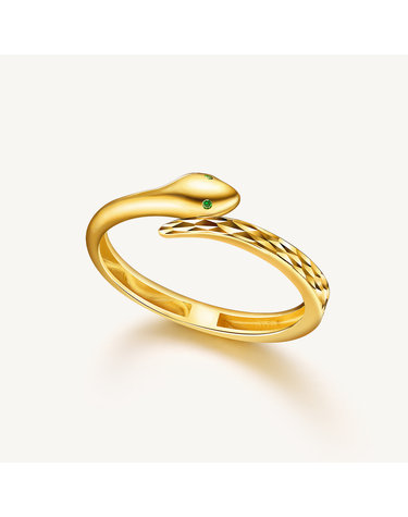 스네이크 쉐입 슬림 반지 24K 순금 3.75g