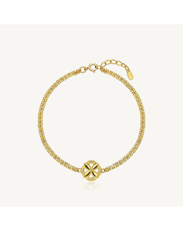 스퀘어 리프 팔찌 24K 순금 3.75g