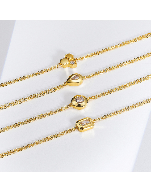 수앤진골드 브릴리언트 허니콤 팔찌 24K 순금 3.75g 착용컷