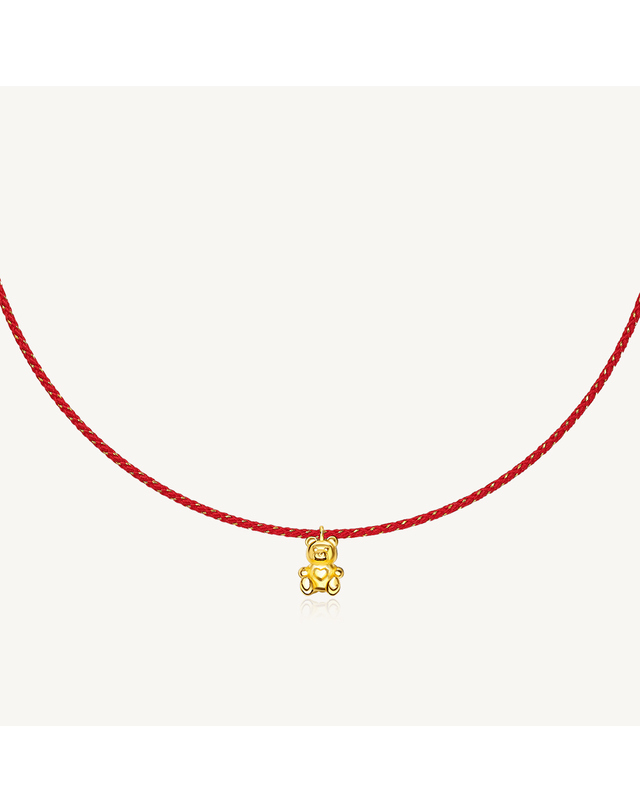 수앤진골드 타이니 크리터즈 곰돌이 목걸이 24K 순금 1g 착용컷