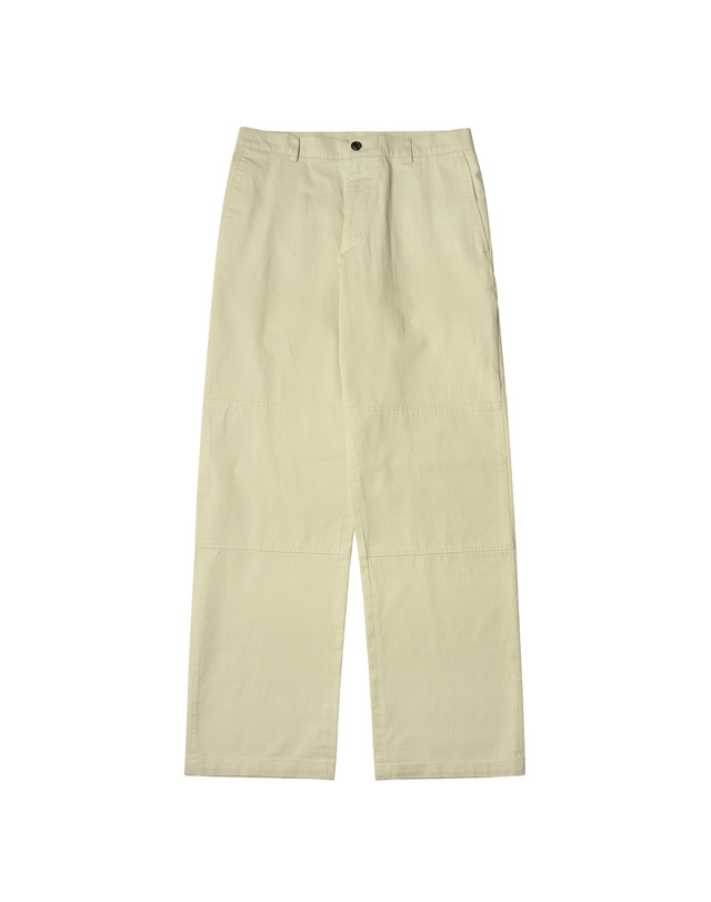 하프크라이즈 레이아웃 P10045 스트레이트 워크 팬츠_Light beige 착용컷