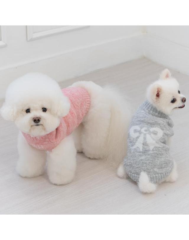 올치 블루밍 리본 니트 착용컷