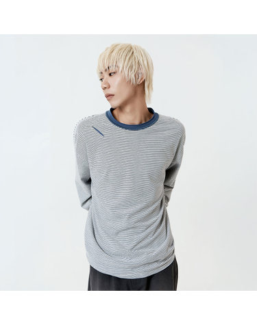 리버시블 스트라이프 긴팔 티셔츠_더스티블루 OUTR63209-922