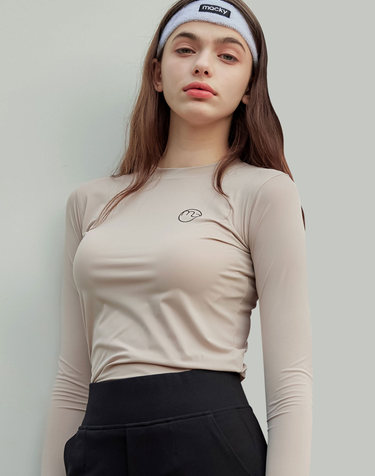 쿨테크 이너 티셔츠 베이지