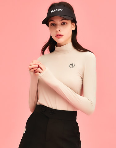 쿨링 하프넥 이너티셔츠 베이지