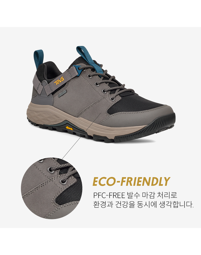 테바 [본사정품] 테바 비브람솔 남성 그랜드뷰 GTX 로우 (DGG) STVM2334094-DGG 착용컷