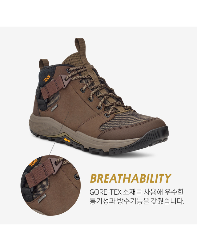 테바 [본사정품] 테바 비브람솔 남성 그랜드뷰 GTX (CKL) STVM2436804-CKL 착용컷