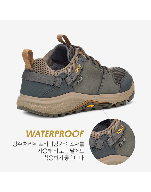 테바 [본사정품] 테바 비브람솔 남성 그랜드뷰 GTX 로우 (DGC) STVM2434094-DGC 착용컷