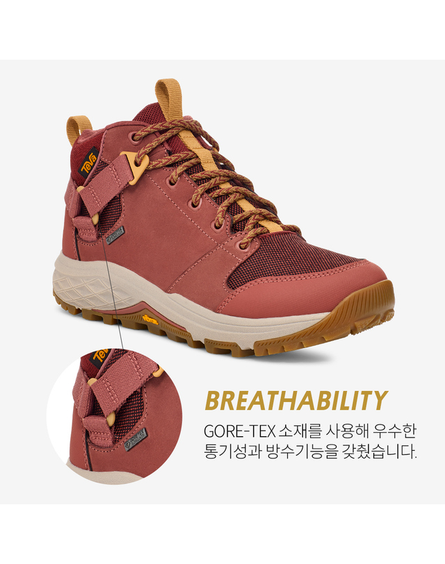 테바 [본사정품] 테바 비브람솔 여성 그랜드뷰 GTX (MND) STVF2436832-MND 착용컷
