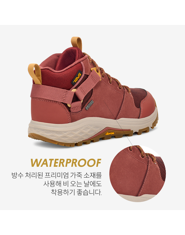 테바 [본사정품] 테바 비브람솔 여성 그랜드뷰 GTX (MND) STVF2436832-MND 착용컷