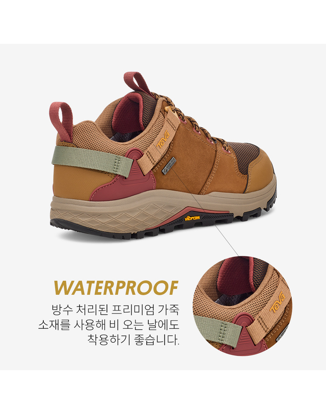 테바 [본사정품] 테바 비브람솔 여성 그랜드뷰 GTX 로우 (HYB) STVF2434030-HYB 착용컷