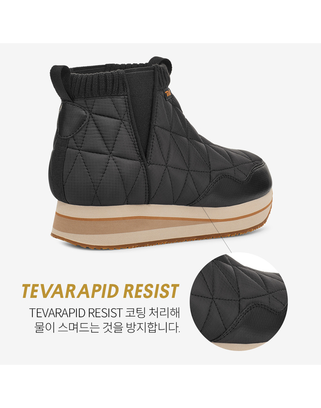 테바 [본사정품] 테바 여성 리엠버 미드 플랫폼 (BLK) STVF2436830-BLK 착용컷
