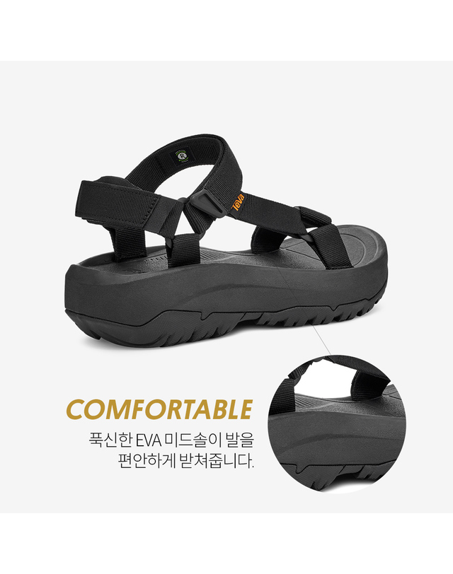 테바 [본사정품] 테바 남성 허리케인 XLT2 앰프솔 (BLK) STVM2511251-BLK 착용컷
