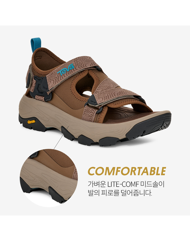 테바 [본사정품] 테바 비브람솔 남성 그랜드뷰 맥스 샌들 (BIS) STVM2514770-BIS 착용컷