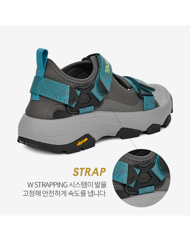 테바 [본사정품] 테바 비브람솔 남성 그랜드뷰 맥스 샌들 (DKG) STVM2514770-DKG 착용컷