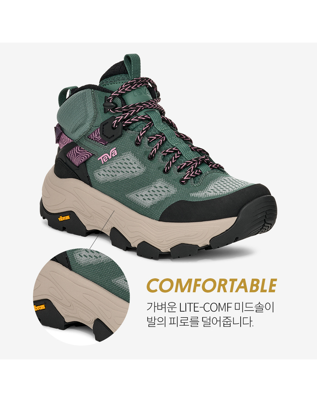 테바 [본사정품] 테바 비브람솔 여성 그랜드뷰 맥스 벤트 (SNG) STVF2516250-SNG 착용컷