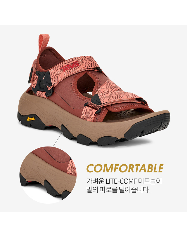 테바 [본사정품] 테바 비브람솔 여성 그랜드뷰 맥스 샌들 (MGD) STVF2516230-MGD 착용컷