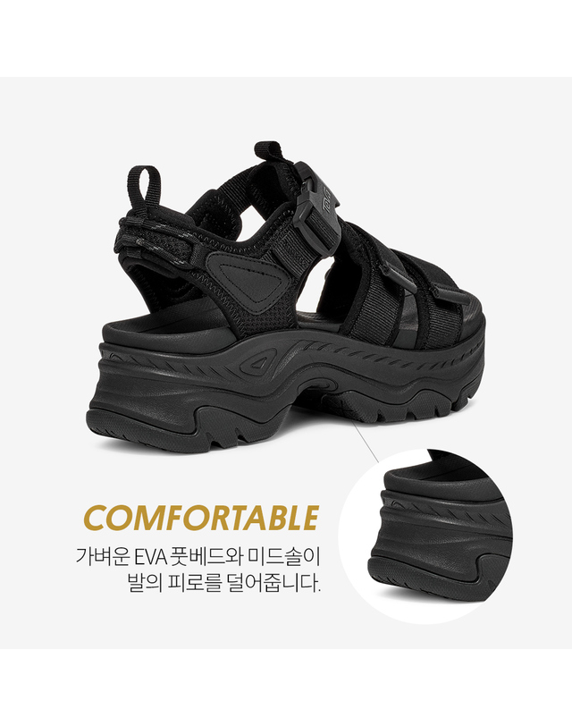 테바 [본사정품] 테바 여성 허리케인 앰프솔 가일라 (BLK) 착용컷