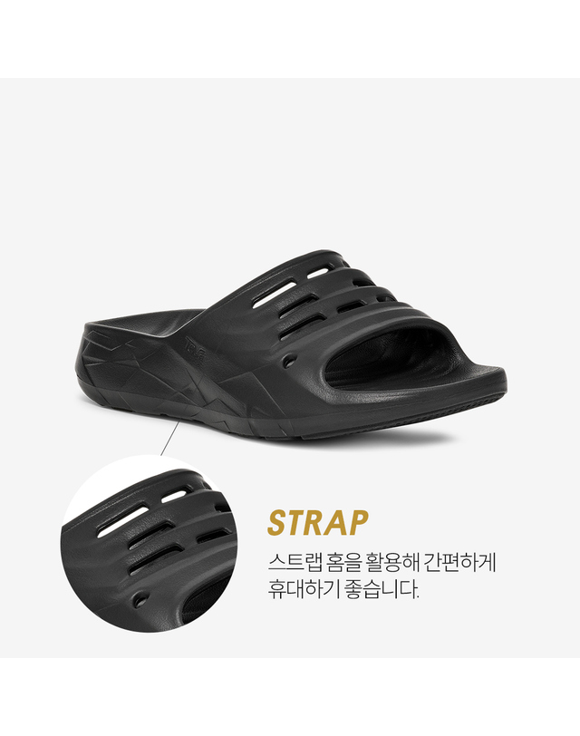 테바 [본사정품] 테바 여성 아프레트레일 슬라이드 (BLK) STVF2516790-BLK 착용컷